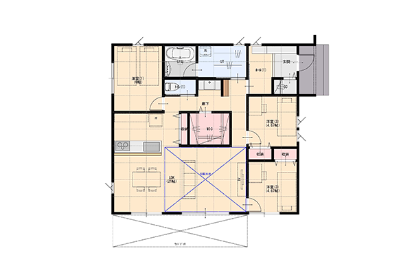 収納中心設計×開放感で暮らしが整う平屋。